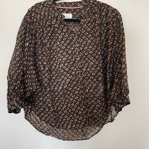 Anthropologie button up cotton blouse in Xs